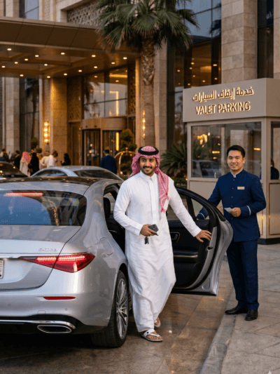 خدمة صف السيارات (Valet)
